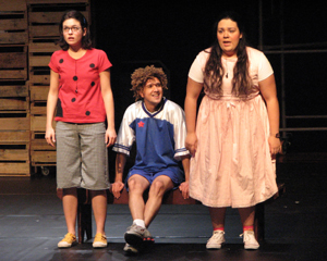 Bruna Menezes (Giu-giu), Theo Moraes (Cabelo) e Carolina Ghirardelli(Nani)